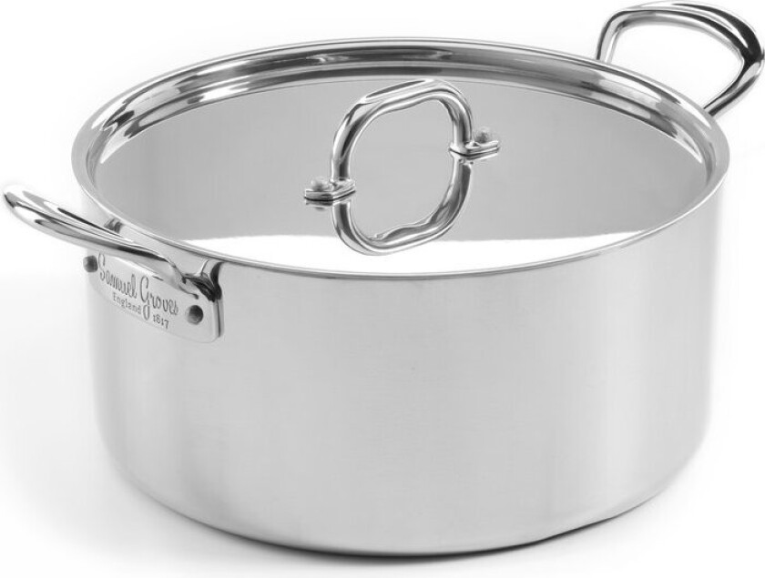 gryte med lokk rustfritt stål 2 L