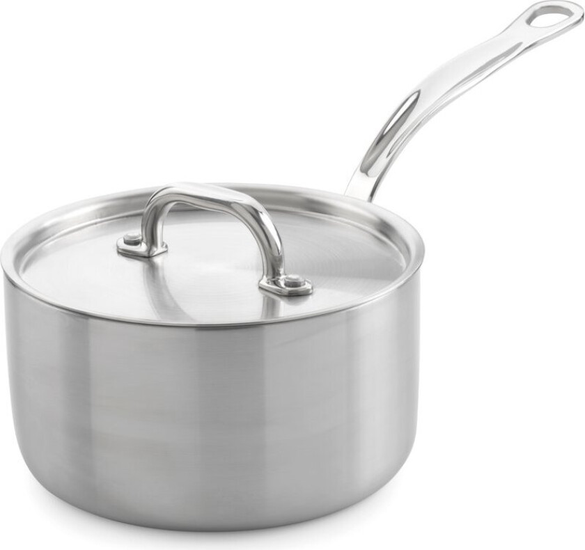 kasserolle med lokk rustfritt stål 2 L