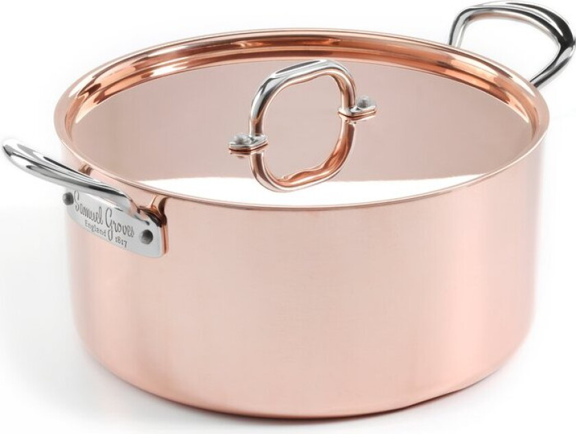 gryte med lokk 3 L Kobber