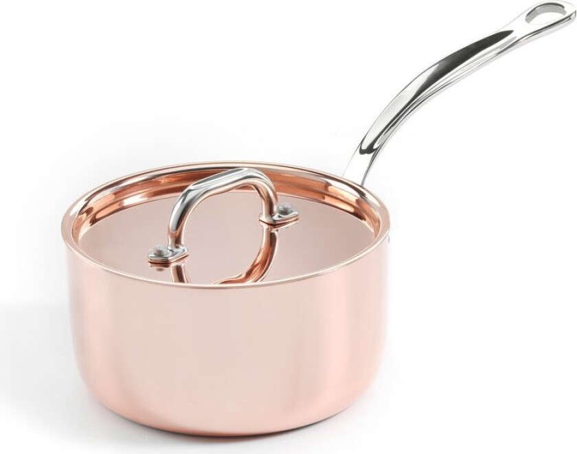 kasserolle med lokk, kobber 2 L