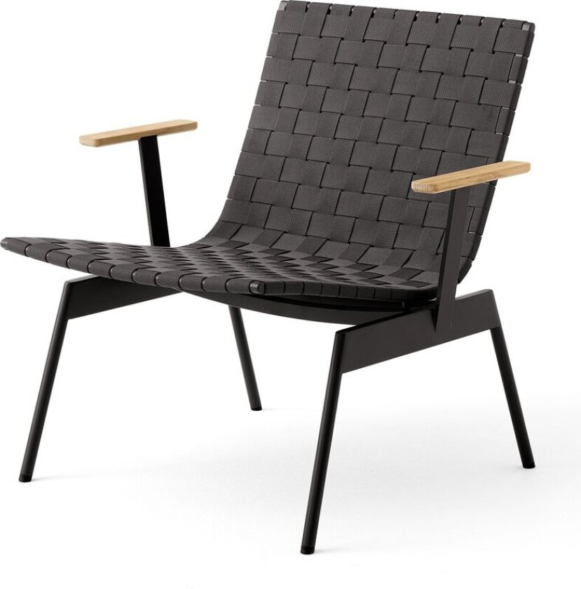 Ville Outdoor AV45 loungestol med armlener Warm black