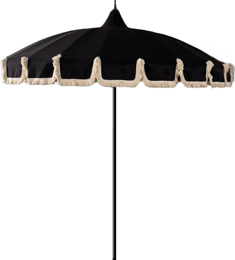 parasoll Black fringe