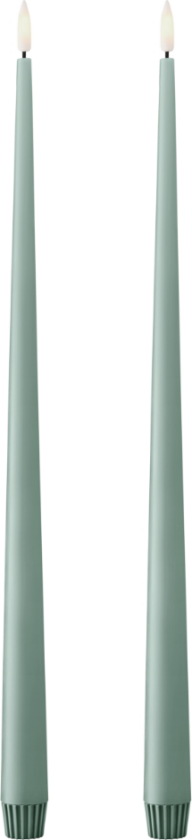 kronelys LED 40 cm 2-pk 67 Jade stone