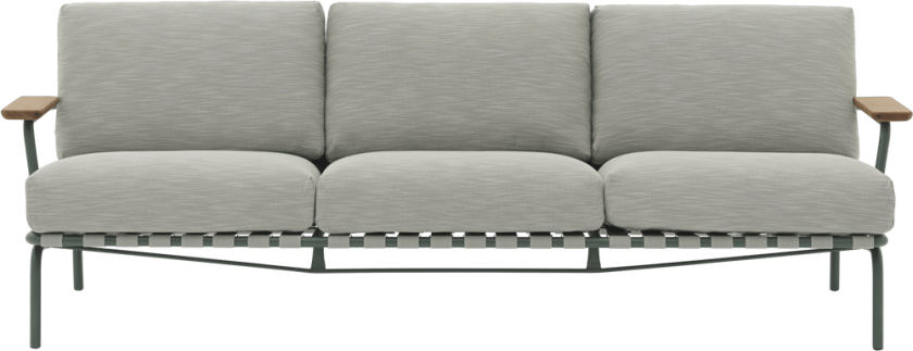 Bilde av Settle 3-seters sofa Ribbed Weave 2 Dark green