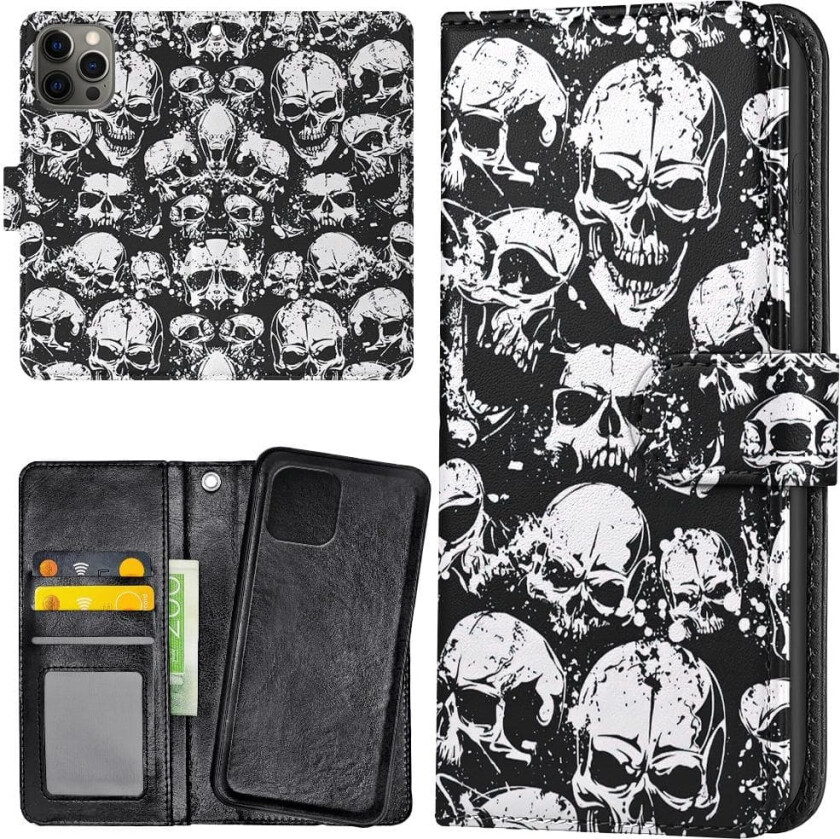 iPhone 16 Pro Max - Lommebok Deksel Skulls
