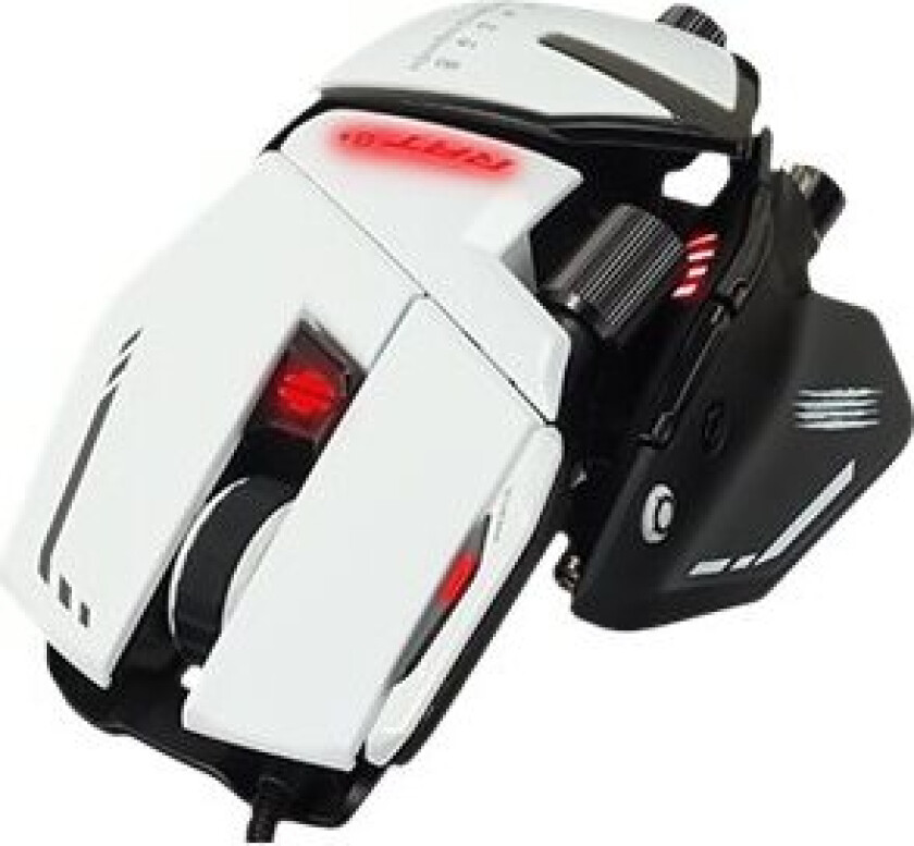 R.A.T.8+ - Mus - Optisk - 11 Knapper - Kablet - Usb - Hvit