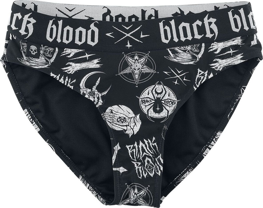 Bikinitruse - Bikini bunn med okkulte symboler - S til XXL - Damer - svart