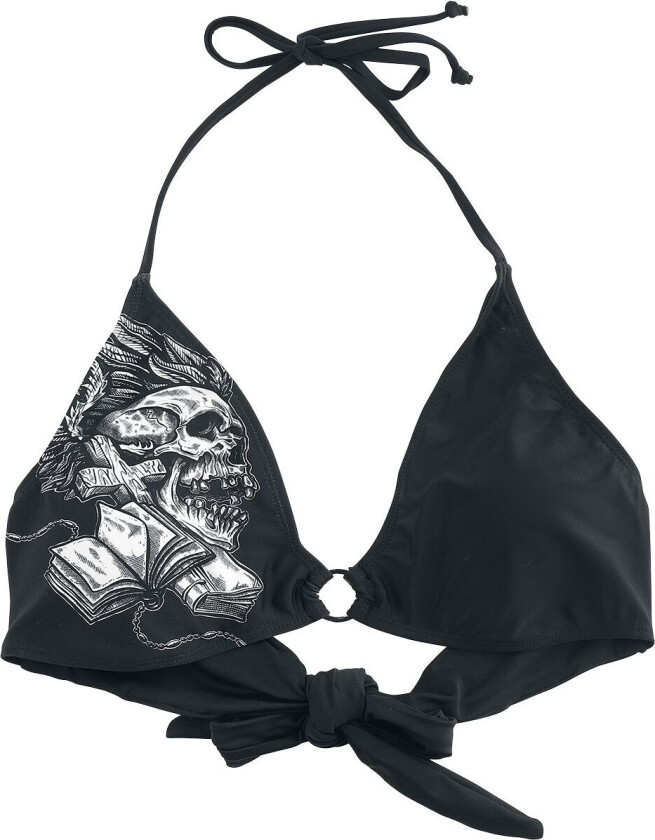 Bikinitopp - Bikini Topp med Hodeskalle Print - S til XXL - Damer - svart