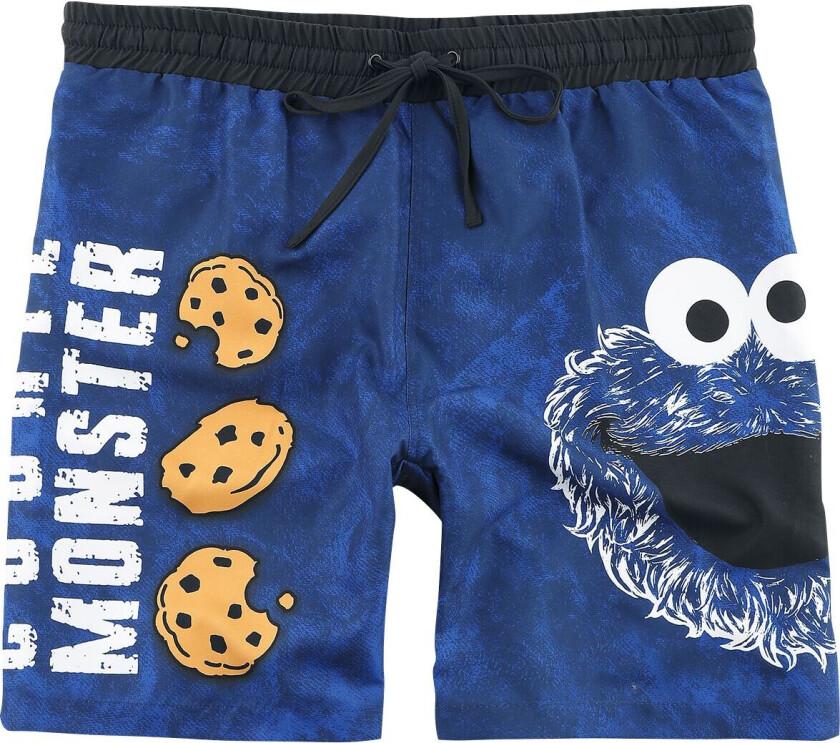 Bilde av Badeshorts - Cookie Monster - Face - L til 3XL - Herrer - blå