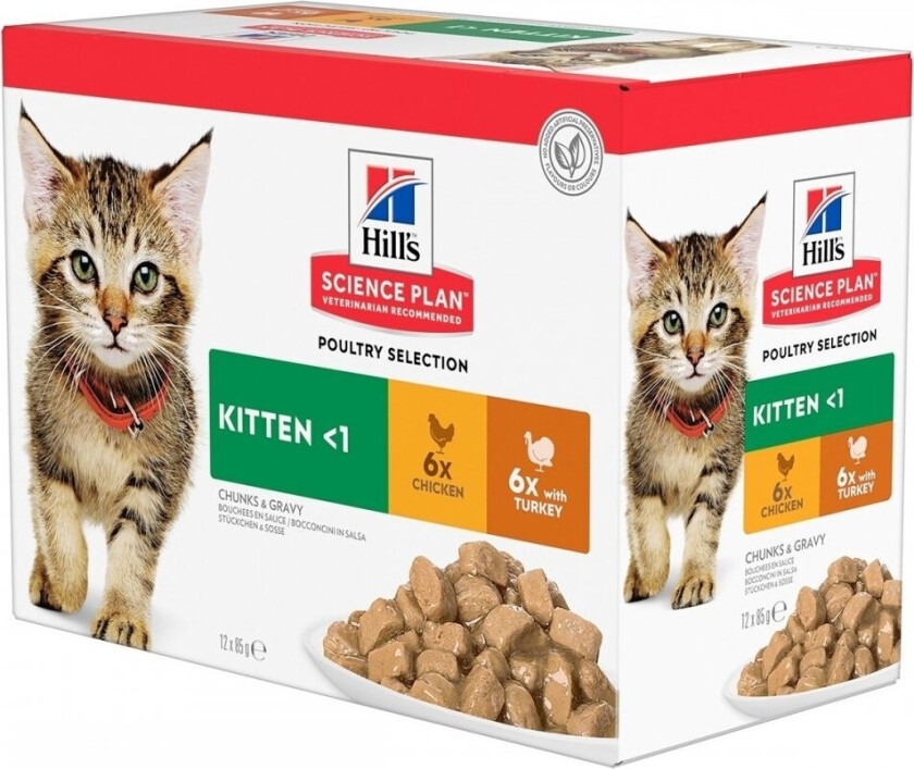 Hill's Science Plan Kitten Chicken & Turkey 12x85 g