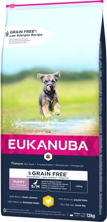 Eukanuba Puppy Grain Free Small & Medium Chicken (12 kg)