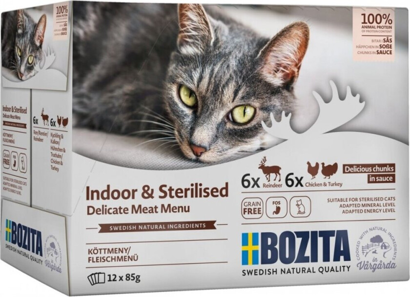 Bilde av Indoor & Sterilised Multibox i Saus 12x85 g
