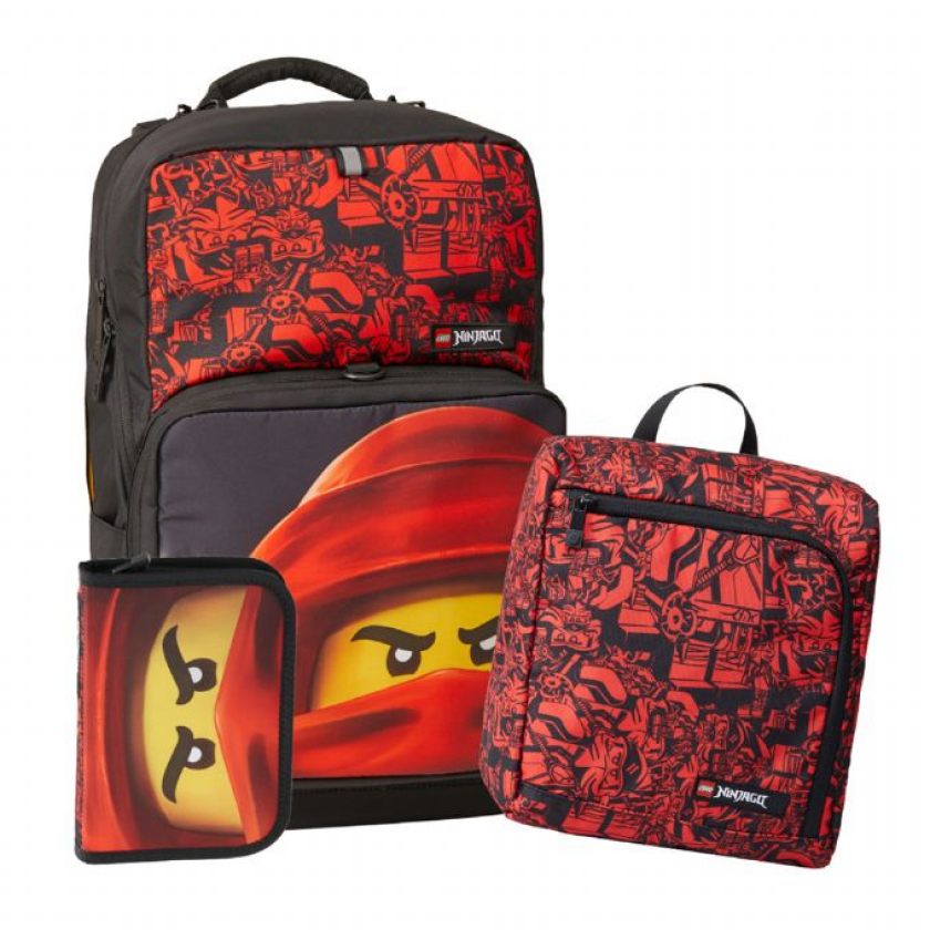 Lego Ninjago Skolesekk Med 3 Deler Lego Bag Med Avtagbar Treningsveske 1