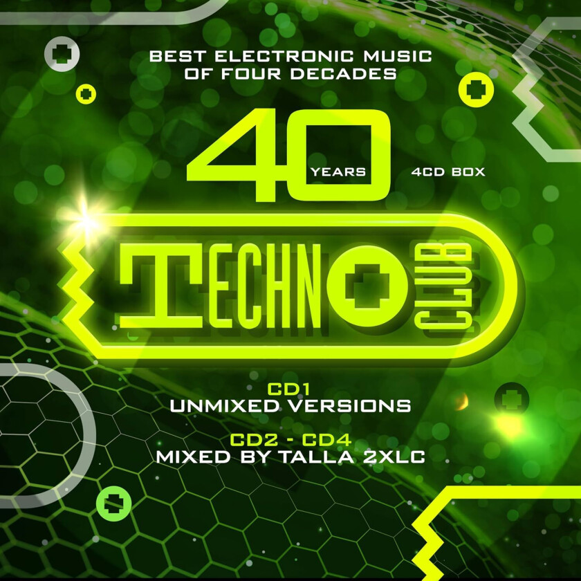 Diverse Electronica, Talla 2XLC 40 Years Techno Club CD