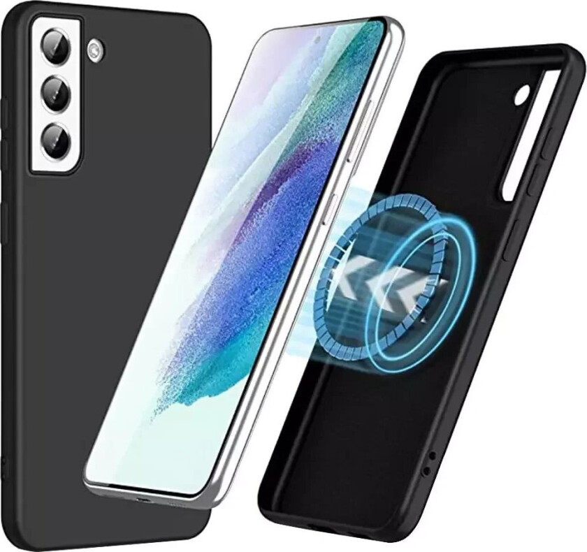 Samsung Galaxy S22+ (Plus) Deksel med Innebygd Magnetring - MagSafe Kompatibel - Svart