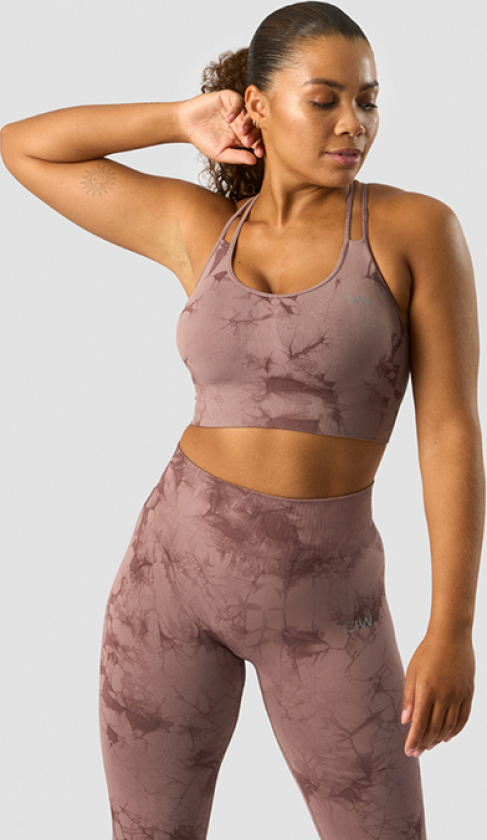 Define Seamless Tie Dye Sports Bra, Mauve