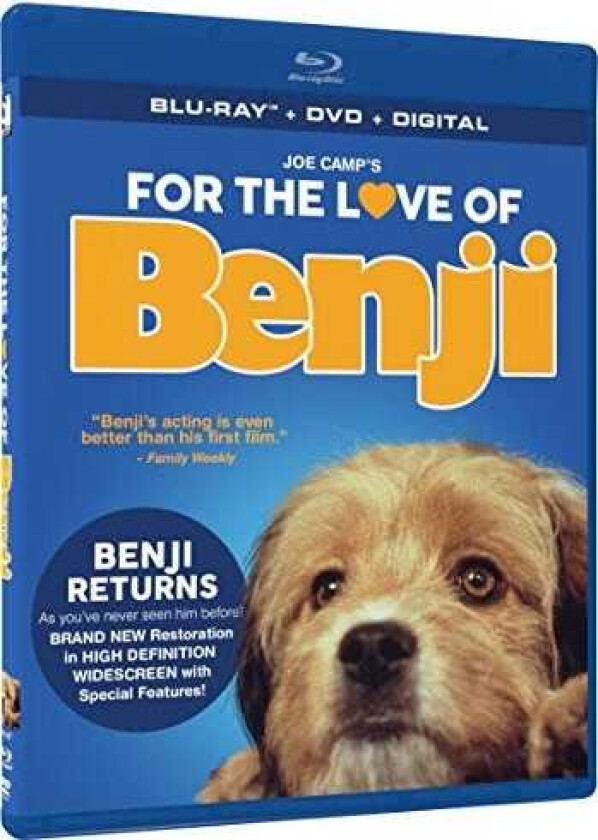For The Love Of Benji Bd + Dvd + Digital Bluray