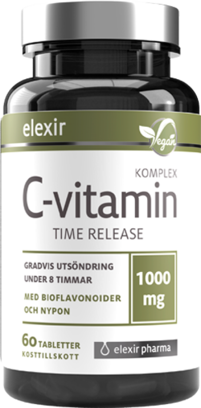 C-vitamin 1000 mg Time release 60 tabletter