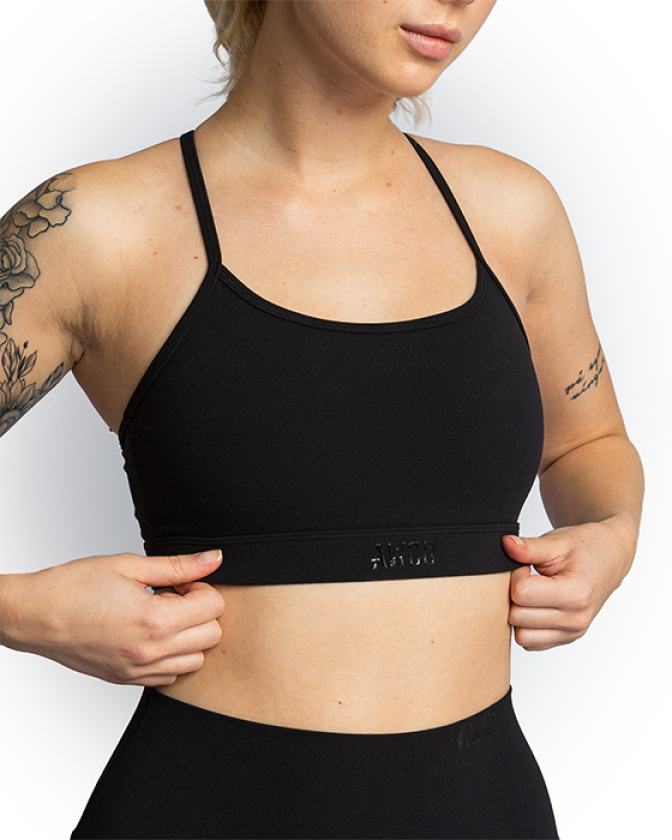 Studio Light Sports Bra, Matte Black