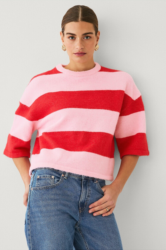 Strikket topp - Rosa