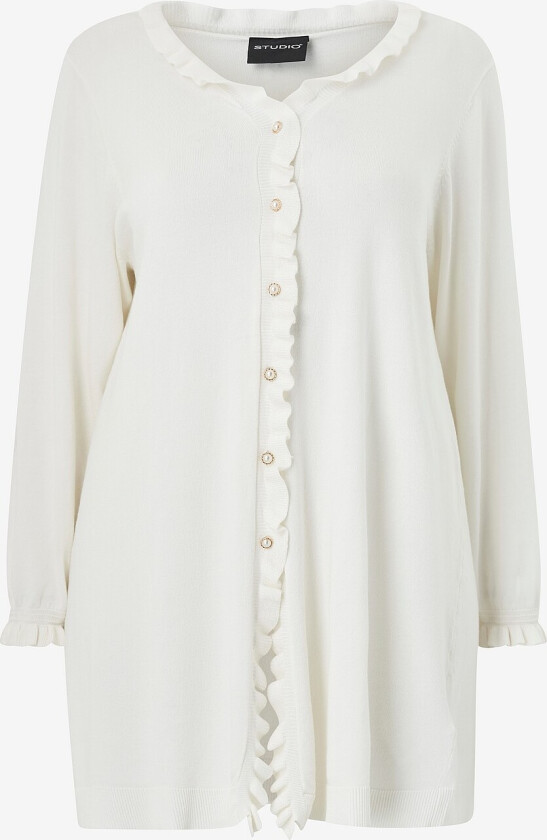 Kardigan sJytta Knit With Flounces - Hvit