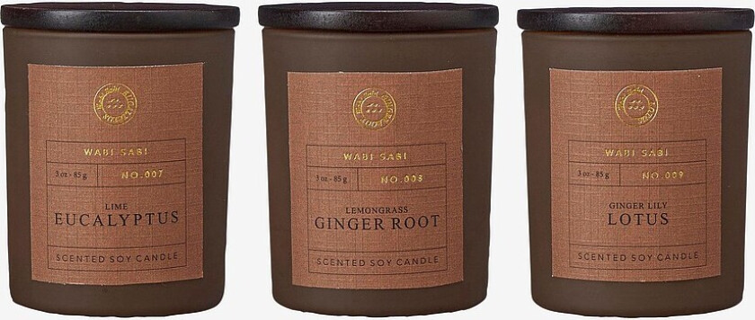 Stearinlys Yasu 20h - Brun