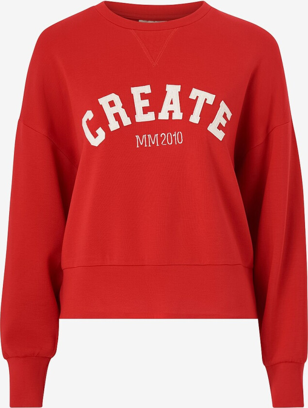 Collegegenser mmCelli O-LS Sweatshirt - Rød