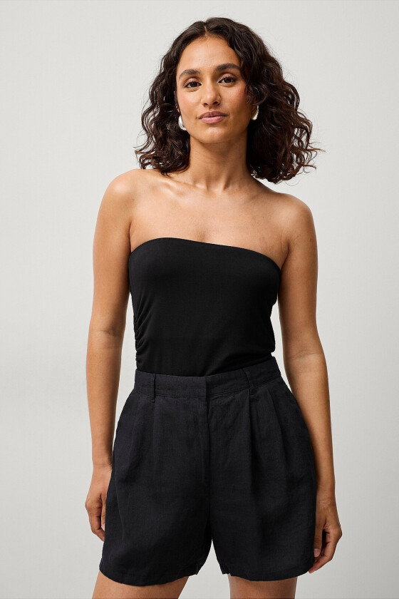 Shorts i lin Linen Shorts - Svart