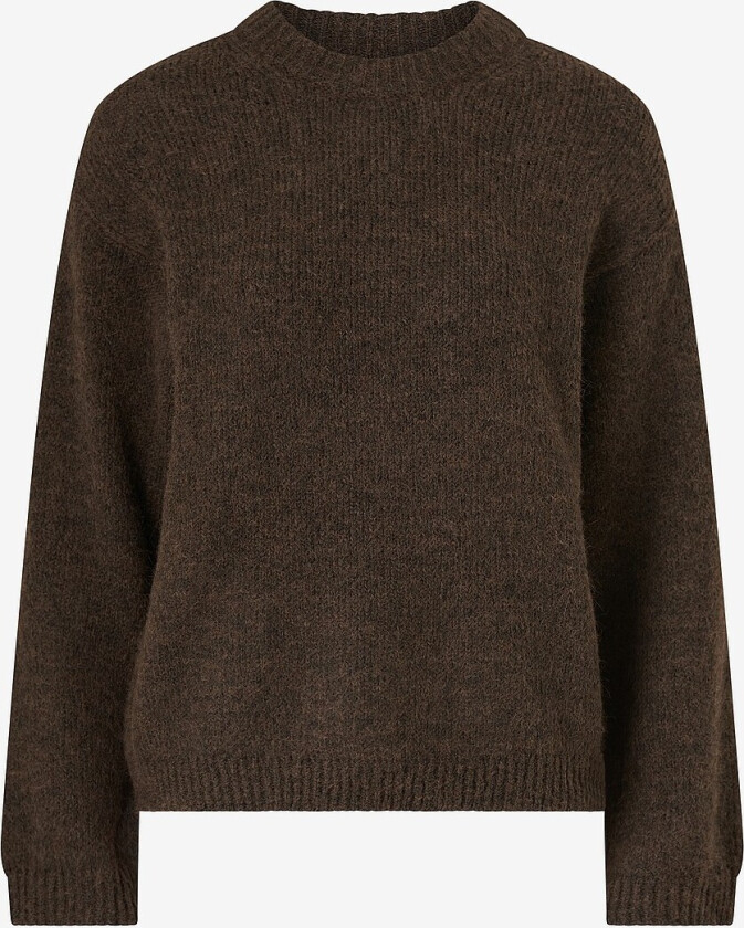 Genser Boxy Knitted Sweater - Brun