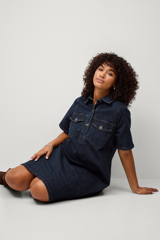 Kjole jAlisa 1/2 Knee Dress - Blå