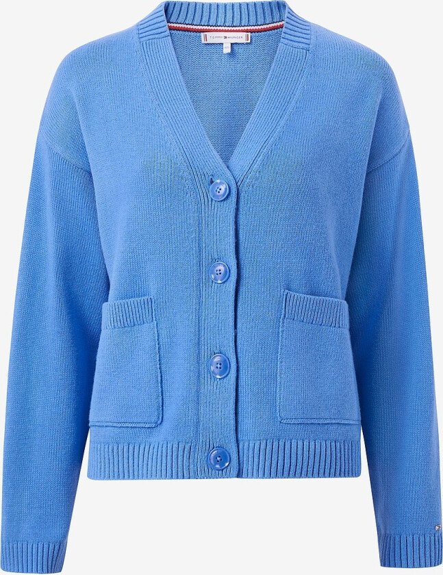 Kardigan OVERSIZED V-NK CARDIGAN - Blå