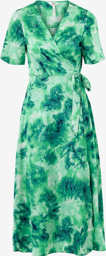 Omslagskjole objSumai Elin S/S Wrap Dress - Grønn