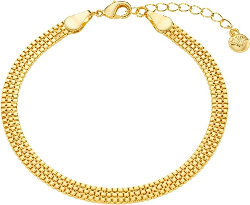 Jewellery Flat Box Chain Bracelet Gold
