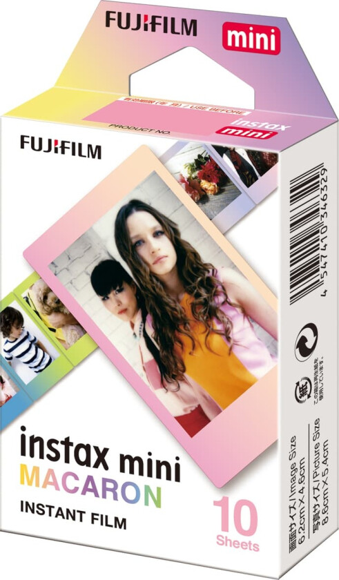 Instax Mini fotoark - Macaron-ramme (10-pakning)