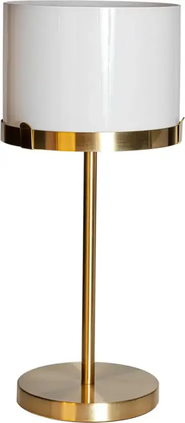 Marcel bordlampe messing/hvit