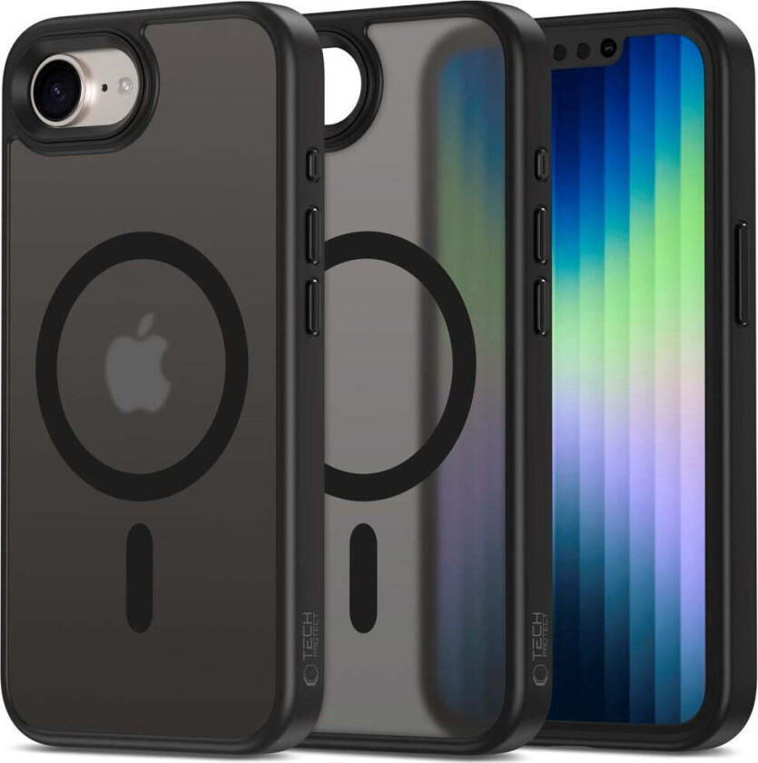 iPhone 16e Tech-Protect Magmat Deksel - MagSafe Kompatibel - Matt Svart