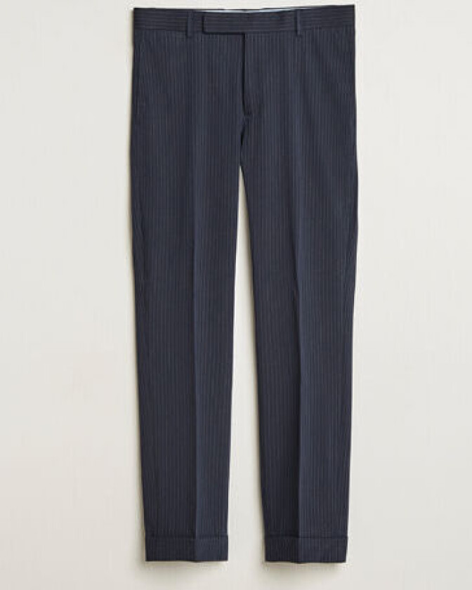 Polo Ralph Lauren Twill Pinstriped Pleated Suit Trousers Navy/Grey
