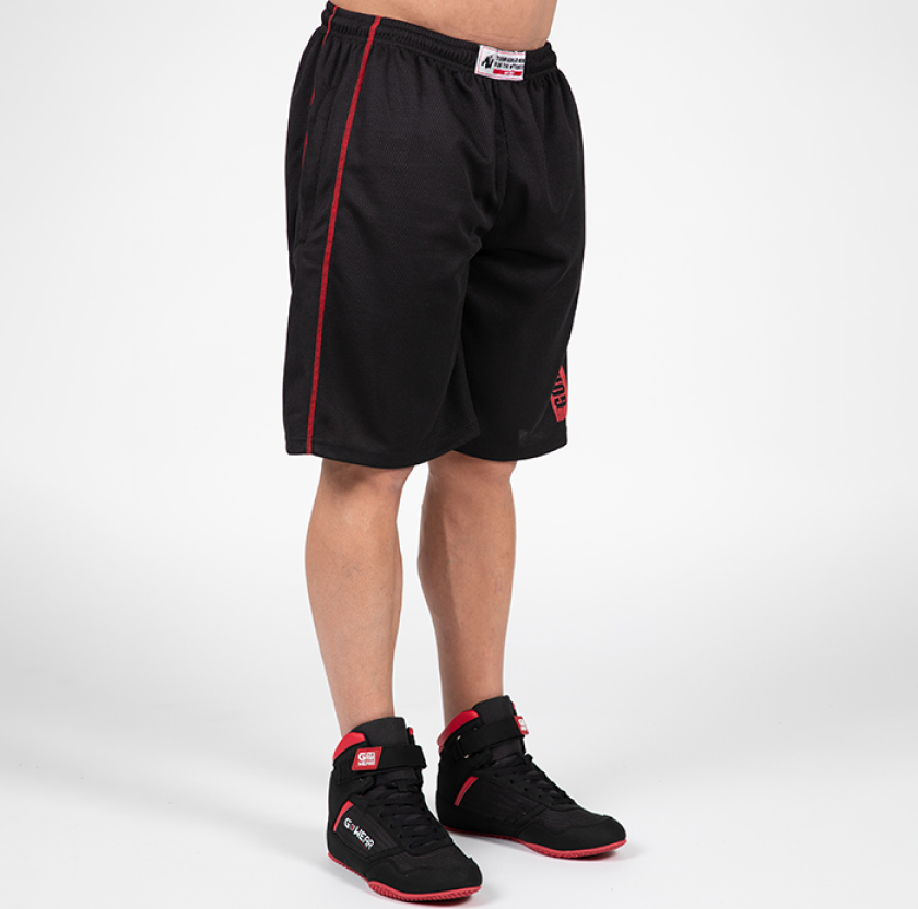 Wallace Mesh Shorts, Black/Red