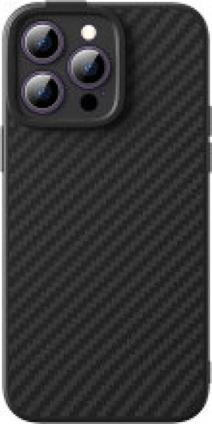 iPhone 14 Pro MagSafe pansret deksel + Syntetisk fiber herdet glass, svart