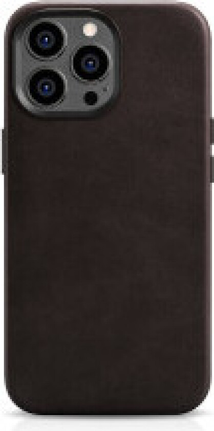 iPhone 14 Pro magnetisk skinnveske med MagSafe Oil Wax Premium Leather Case mørkebrun