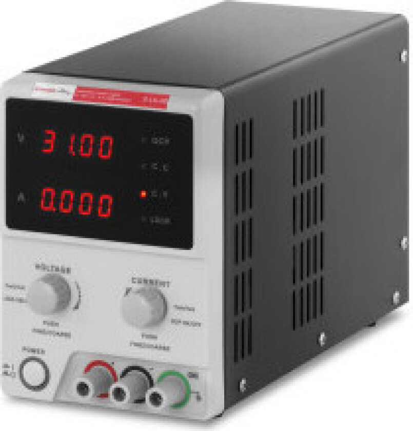 Laboratoriestrømforsyning 0-30VDC 0-5A USB / RS232 + CD S-LS-29