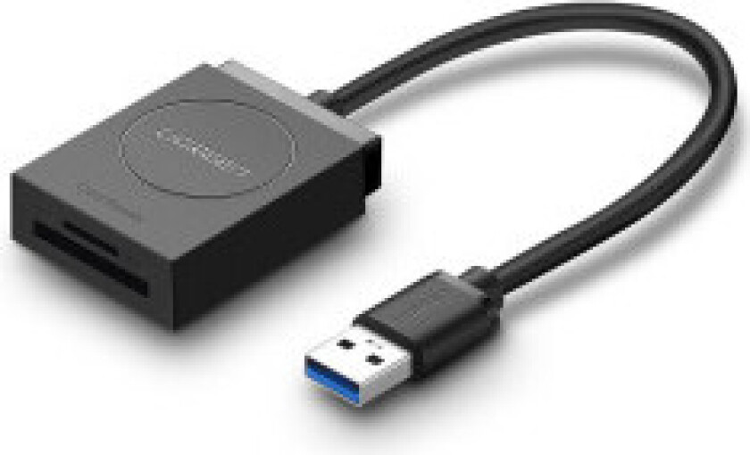 SD / micro SD minnekortleser med USB 3.0 plugg 15cm - svart