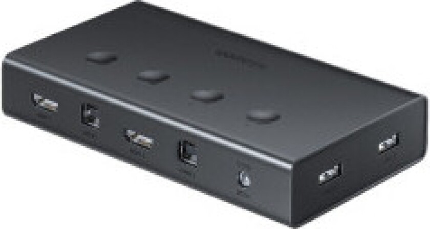 KVM Switch tastatur Videomus 4x HDMI 4x USB 4x USB-B svart