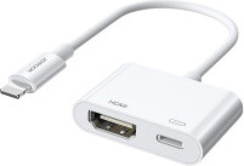 iPhone Lightning til HDMI FullHD + Lightning-adapter hvit