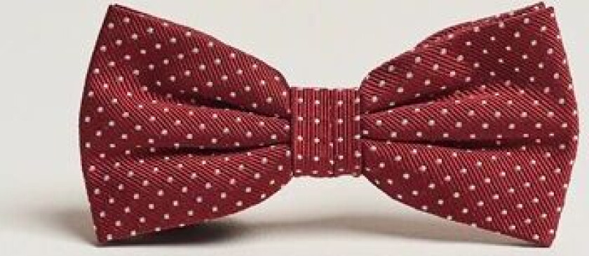 Micro Dot Pre Tie Silk Wine Red