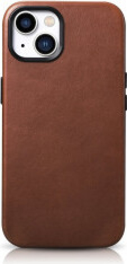 iPhone 14 magnetisk skinnveske med MagSafe Oil Wax Premium Leather Case brun