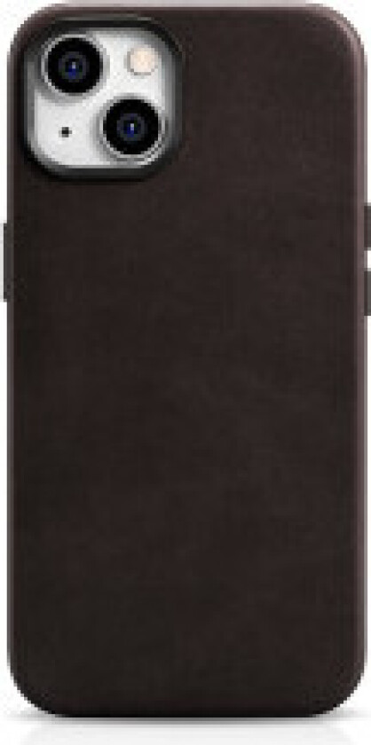 iPhone 14 magnetisk skinnveske med MagSafe Oil Wax Premium Leather Case mørkebrun