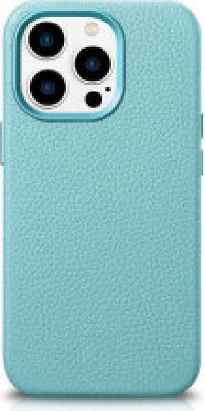 iPhone 14 Pro Max magnetisk skinnveske med MagSafe Litchi Premium Leather Case grønn