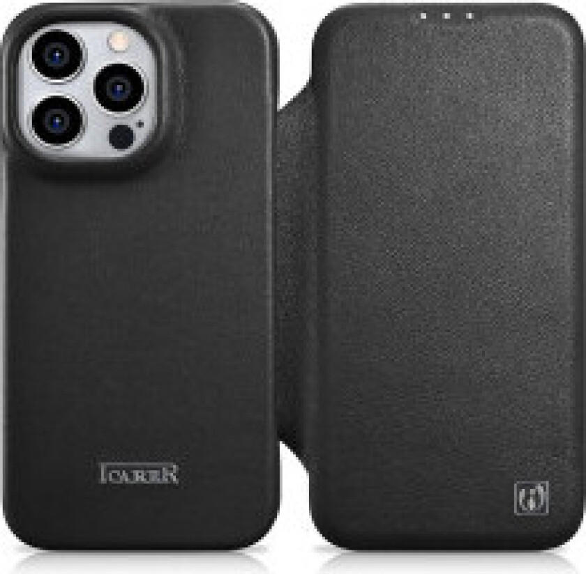 iPhone 14 Pro Magnetic Flip Case MagSafe CE Premium Leather Black