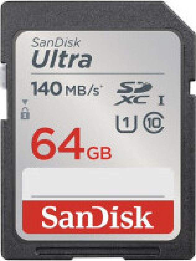 SanDisk Ultra SDXC - Minnekort 64 GB Klasse 10 UHS-I 140 MB/s
